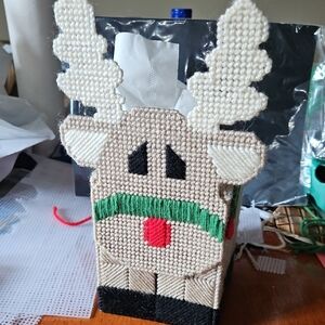 Handcrafted Reindeer Tissue Box Cover